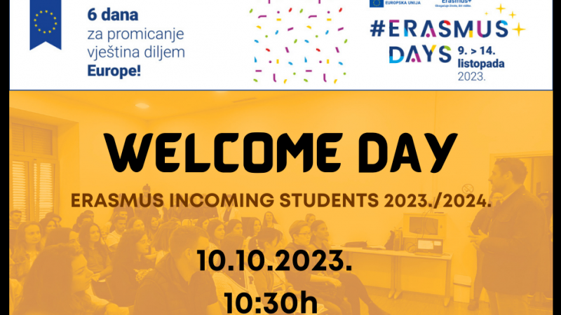 Održan Welcome Day za dolazne Erasmus...