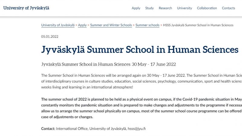 Međunarodna Jyväskylä ljetna škola iz...